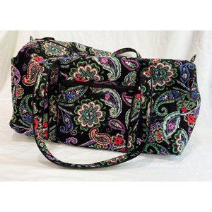 Vera Bradley LARGE DUFFEL Travel Gym Bag In KIEV PAISLEY - Used Like New